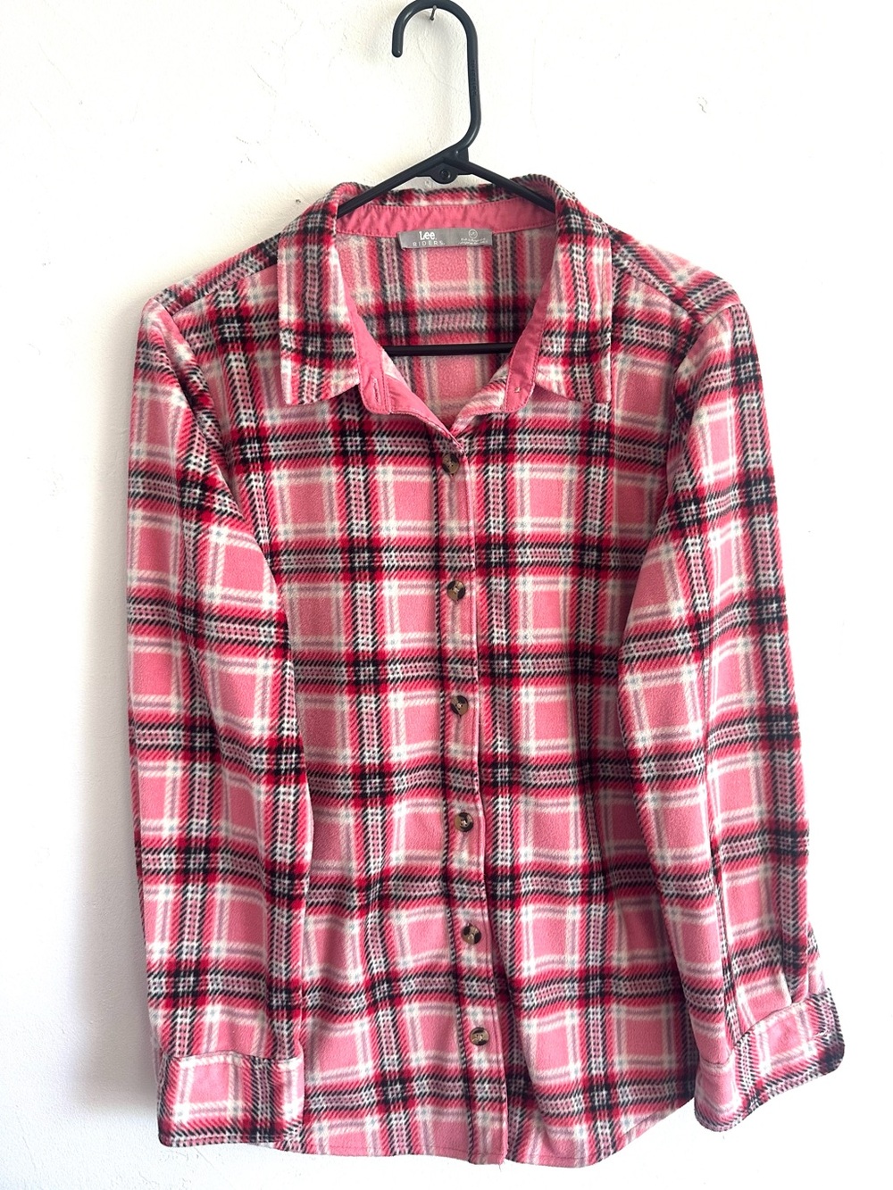 Lee Riders Pink Plaid Flannel Shirt